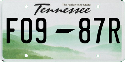 TN license plate F0987R