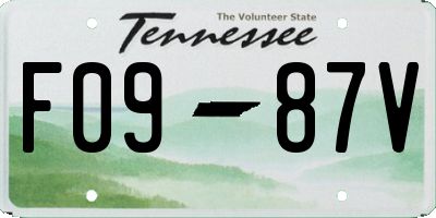 TN license plate F0987V