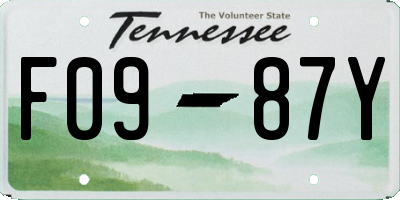 TN license plate F0987Y