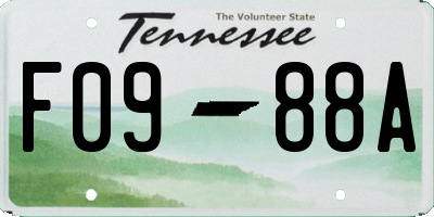 TN license plate F0988A