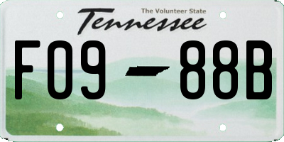 TN license plate F0988B