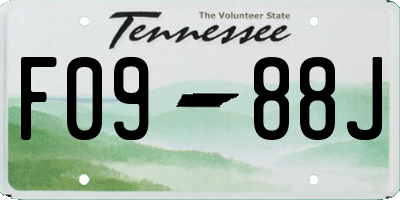 TN license plate F0988J