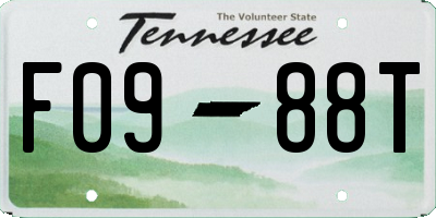 TN license plate F0988T