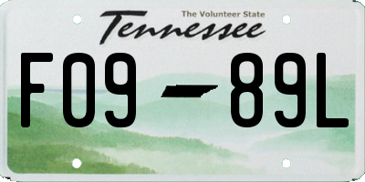 TN license plate F0989L