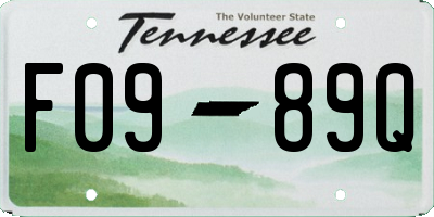 TN license plate F0989Q