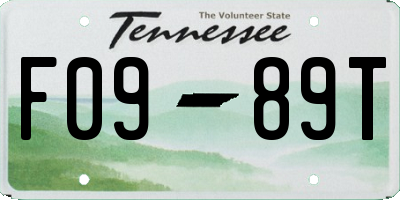 TN license plate F0989T