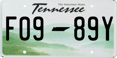 TN license plate F0989Y