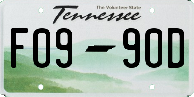 TN license plate F0990D