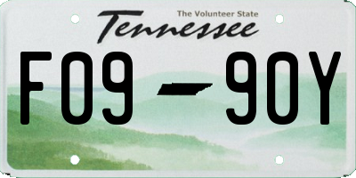 TN license plate F0990Y
