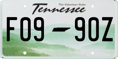 TN license plate F0990Z