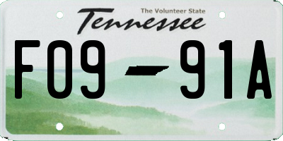 TN license plate F0991A