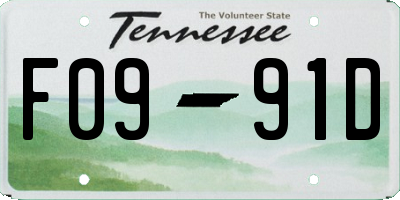 TN license plate F0991D