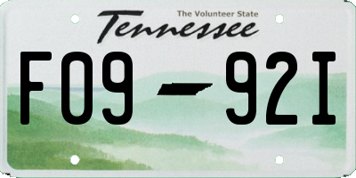 TN license plate F0992I