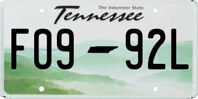 TN license plate F0992L