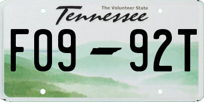 TN license plate F0992T