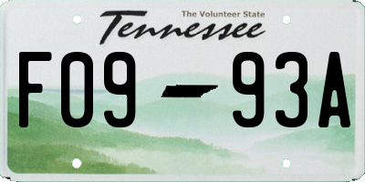 TN license plate F0993A