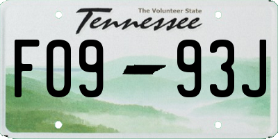 TN license plate F0993J