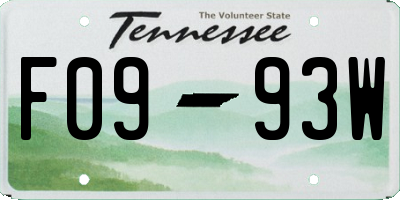 TN license plate F0993W
