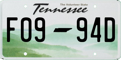 TN license plate F0994D