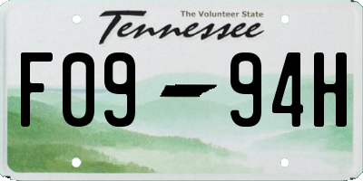 TN license plate F0994H