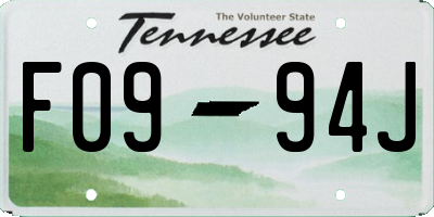 TN license plate F0994J