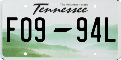 TN license plate F0994L