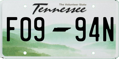 TN license plate F0994N