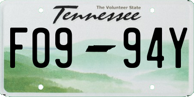 TN license plate F0994Y