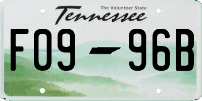 TN license plate F0996B