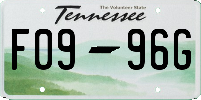 TN license plate F0996G