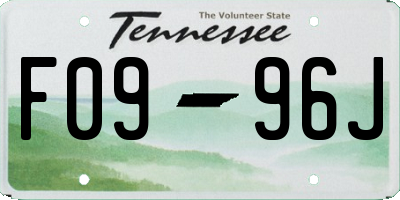 TN license plate F0996J