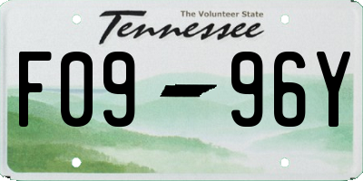 TN license plate F0996Y