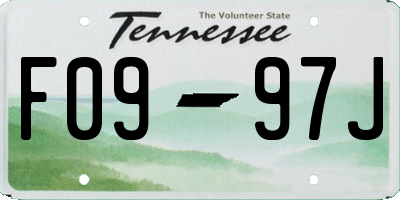TN license plate F0997J