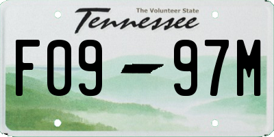 TN license plate F0997M