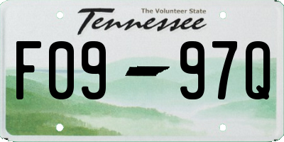 TN license plate F0997Q