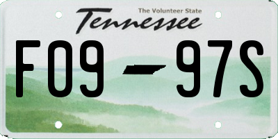 TN license plate F0997S