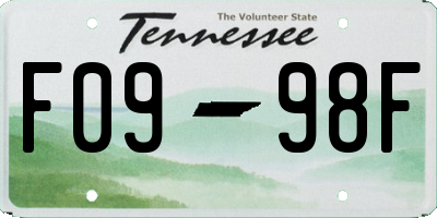 TN license plate F0998F