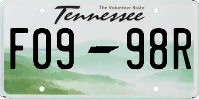 TN license plate F0998R