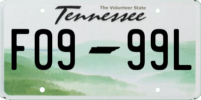 TN license plate F0999L