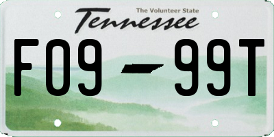 TN license plate F0999T