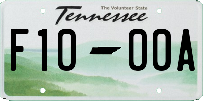 TN license plate F1000A