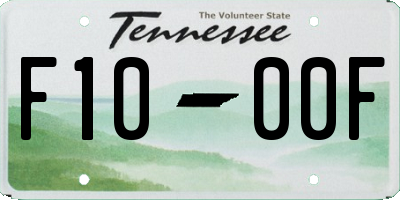 TN license plate F1000F