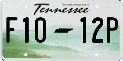 TN license plate F1012P