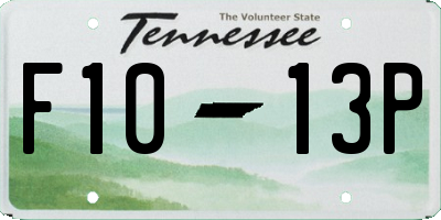 TN license plate F1013P