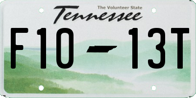 TN license plate F1013T