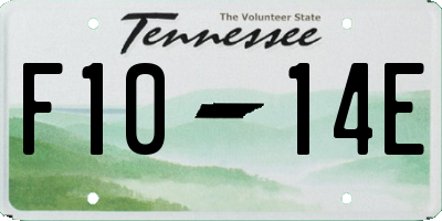 TN license plate F1014E