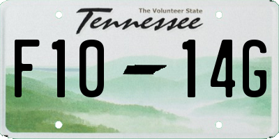 TN license plate F1014G