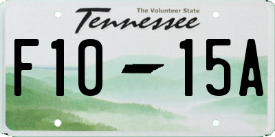 TN license plate F1015A