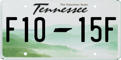 TN license plate F1015F