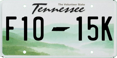 TN license plate F1015K